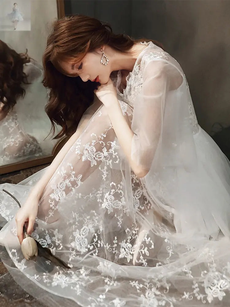 White Evening Dress Female Party Temperament - Zenzi Style