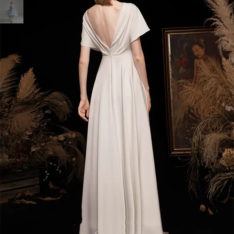 White Satin Premium Bridal Dress  White Satin Premium Bridal Dress White Satin Premium Bridal Dress White Satin Premium Bridal Dress Zenzi Style