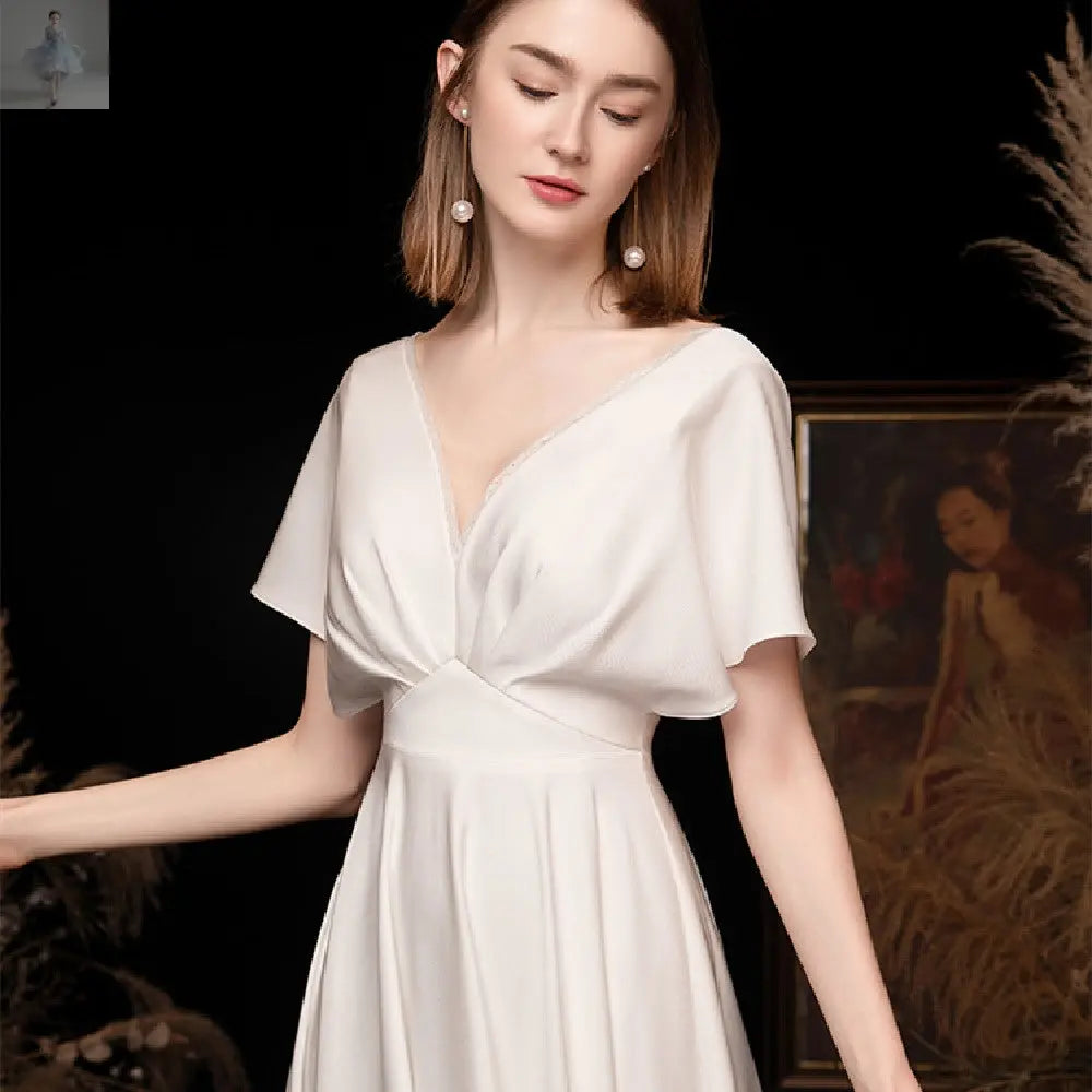 White Satin Premium Bridal Dress  White Satin Premium Bridal Dress White Satin Premium Bridal Dress White Satin Premium Bridal Dress Zenzi Style