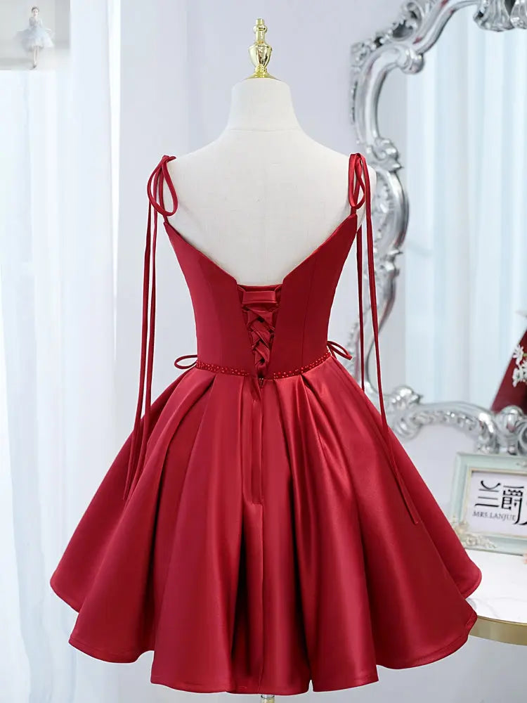 Wine Red Satin Lady's Slimming Annual Meeting Light Luxury Dress  Wine Red Satin Lady's Slimming Annual Meeting Light Luxury Dress Wine Red Satin Lady's Slimming Annual Meeting Light Luxury Dress Wine Red Satin Lady's Slimming Annual Meeting Light Luxury Dress Zenzi Style