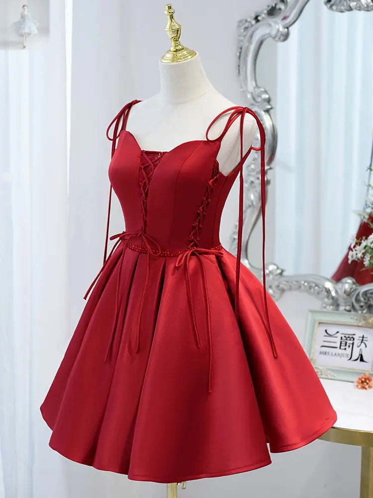 Wine Red Satin Lady's Slimming Annual Meeting Light Luxury Dress  Wine Red Satin Lady's Slimming Annual Meeting Light Luxury Dress Wine Red Satin Lady's Slimming Annual Meeting Light Luxury Dress Wine Red Satin Lady's Slimming Annual Meeting Light Luxury Dress Zenzi Style