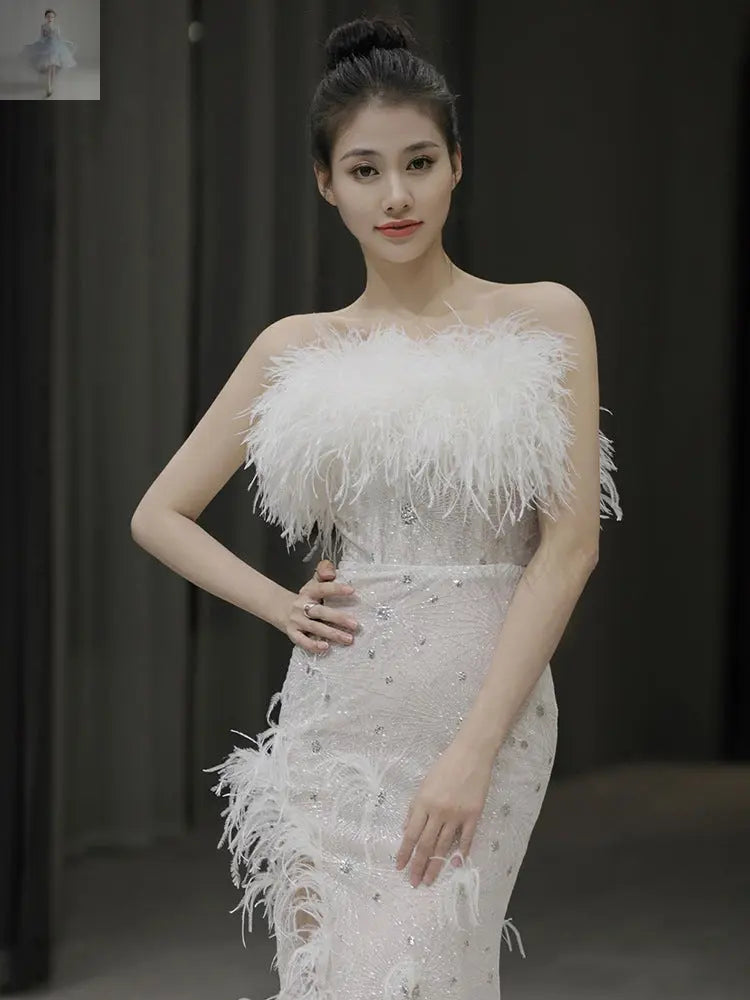 Women's Feather Sleeveless Party Sexy Dress  Women's Feather Sleeveless Party Sexy Dress Women's Feather Sleeveless Party Sexy Dress Women's Feather Sleeveless Party Sexy Dress Zenzi Style