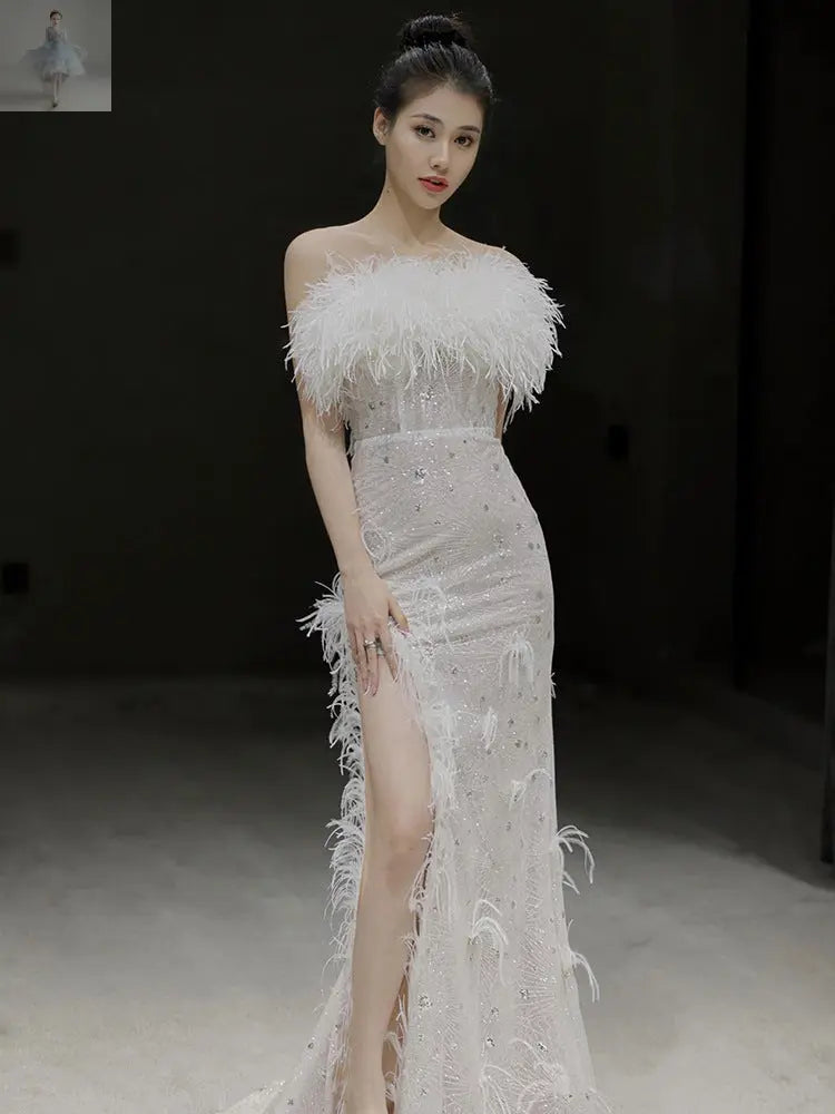 Women's Feather Sleeveless Party Sexy Dress  Women's Feather Sleeveless Party Sexy Dress Women's Feather Sleeveless Party Sexy Dress Women's Feather Sleeveless Party Sexy Dress Zenzi Style