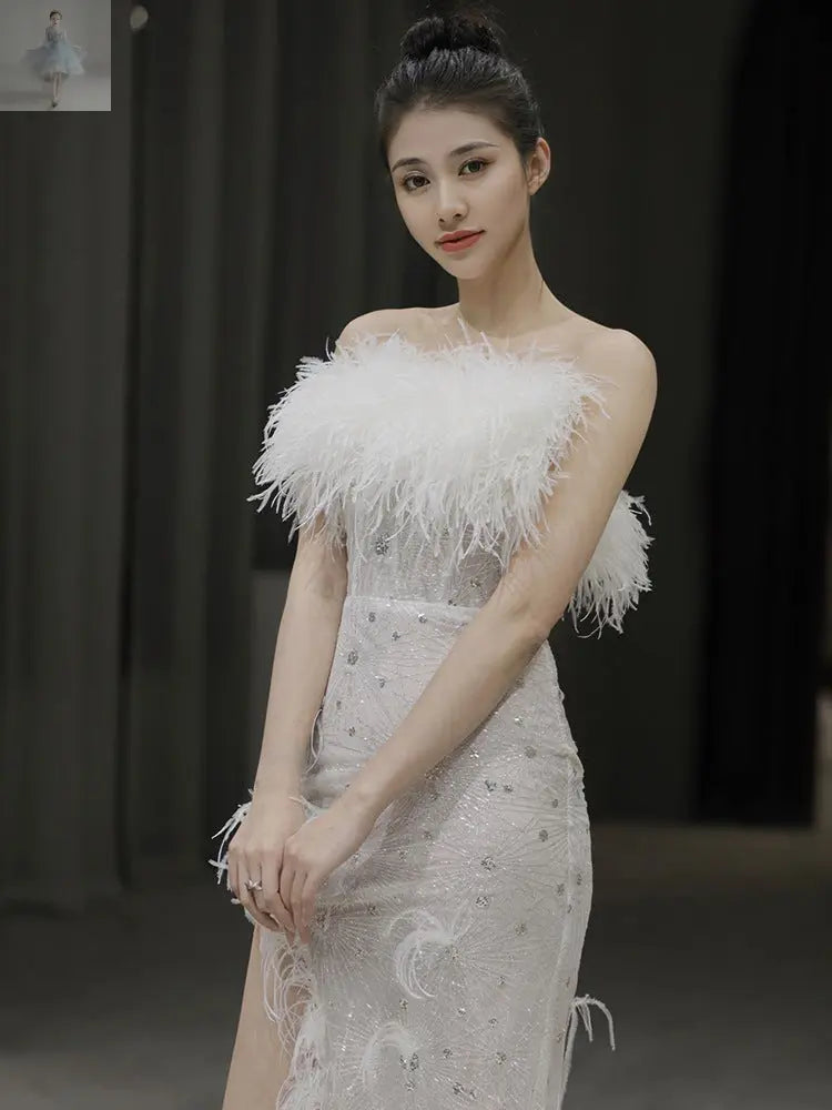 Women's Feather Sleeveless Party Sexy Dress  Women's Feather Sleeveless Party Sexy Dress Women's Feather Sleeveless Party Sexy Dress Women's Feather Sleeveless Party Sexy Dress Zenzi Style