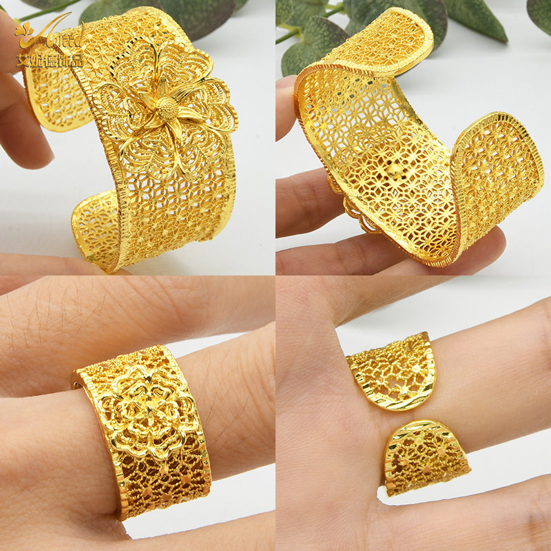 Women's Alluvial Gold Bracelet Ring Ornament