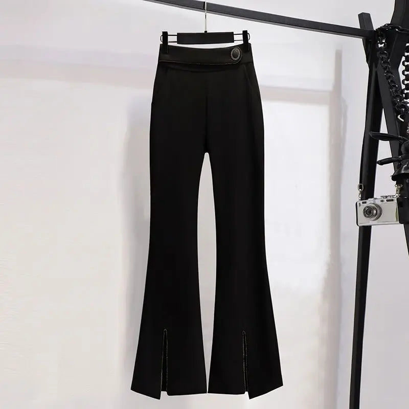 Graceful Suit Jacket Fat Girl Casual Pants Two-piece Set 