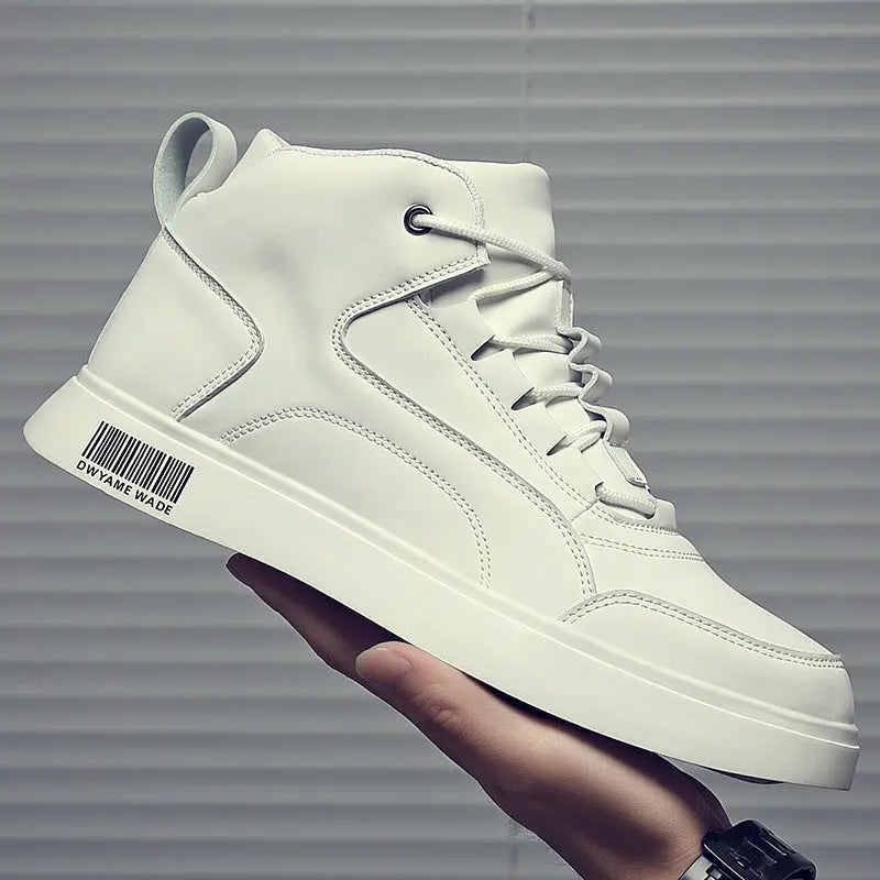 White Shoes Mid-top Sports Board Shoes Men 