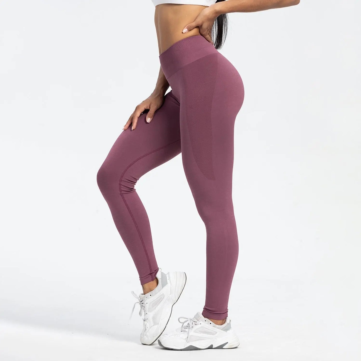 Women's Sports Fitness Pants Seamless Hip Raise High Waist Yoga Pants 