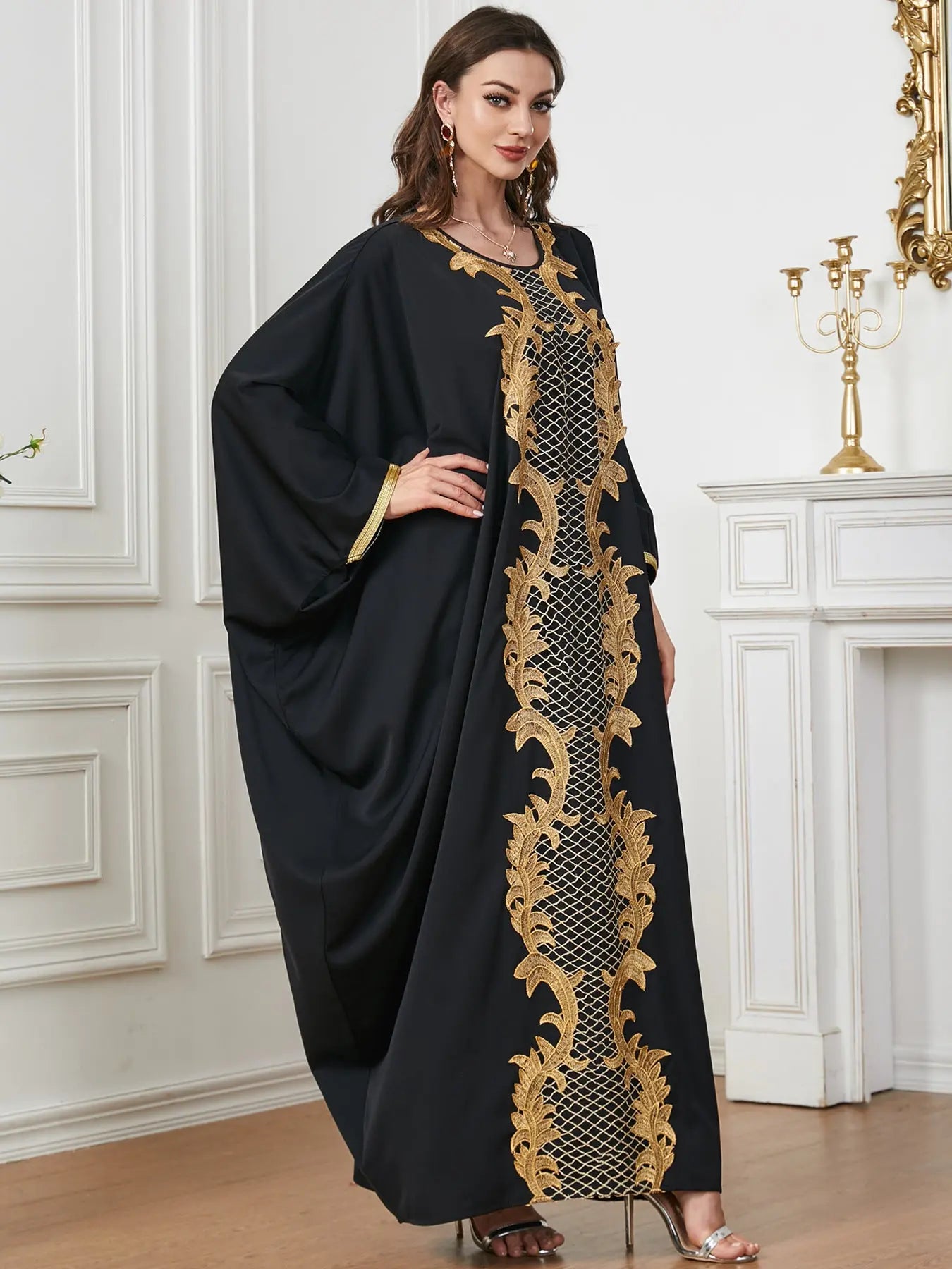 Muslim Djellaba Women's Batwing Sleeve Abaya Dress 