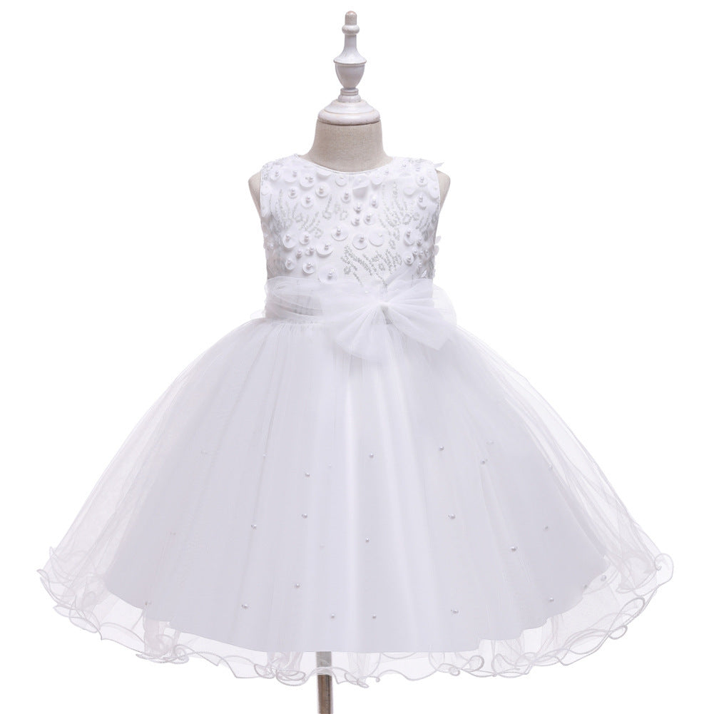 Children's Full Dress Girls' Wedding Dress Princess Tulle Tutu Dress Kindergarten Catwalk Performance Evening Dress