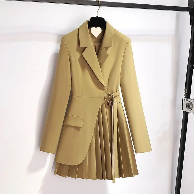 Graceful Suit Jacket Fat Girl Casual Pants Two-piece Set 