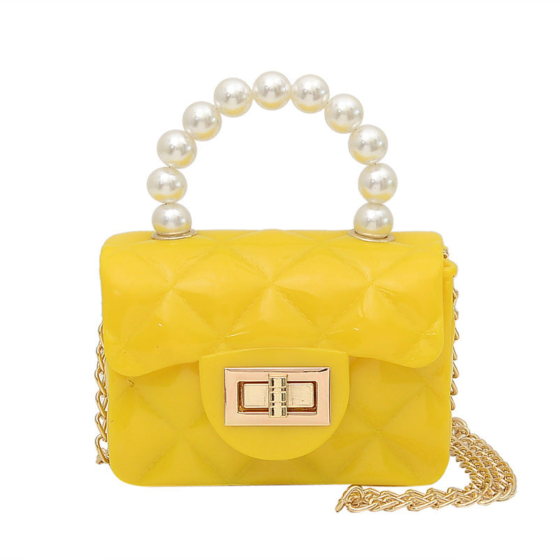 Summer New Pearl Hand Chain Small Square Bag