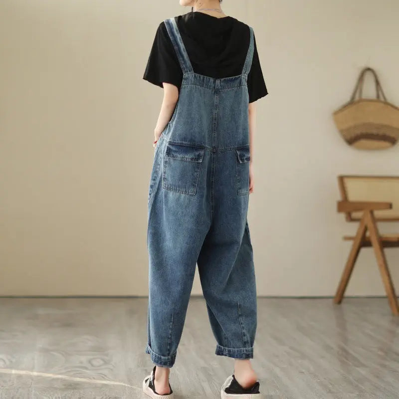 New Real Time Denim Casual Strap Pants For Women 