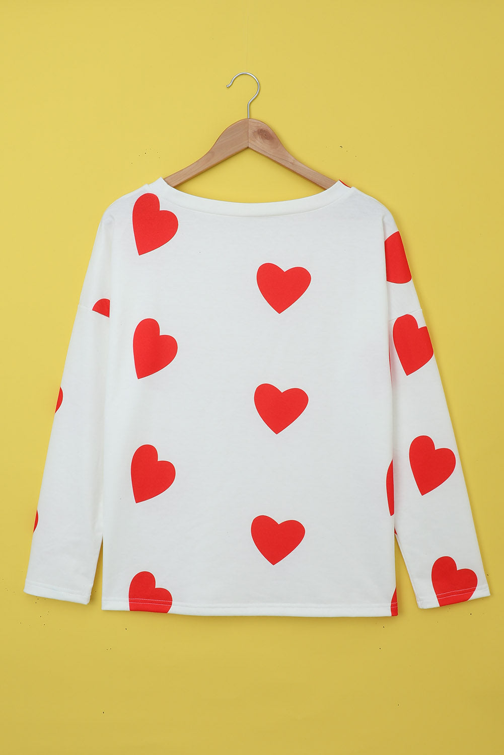 Valentine's Day Love Heart Print Long Sleeves Two-piece Loungewear