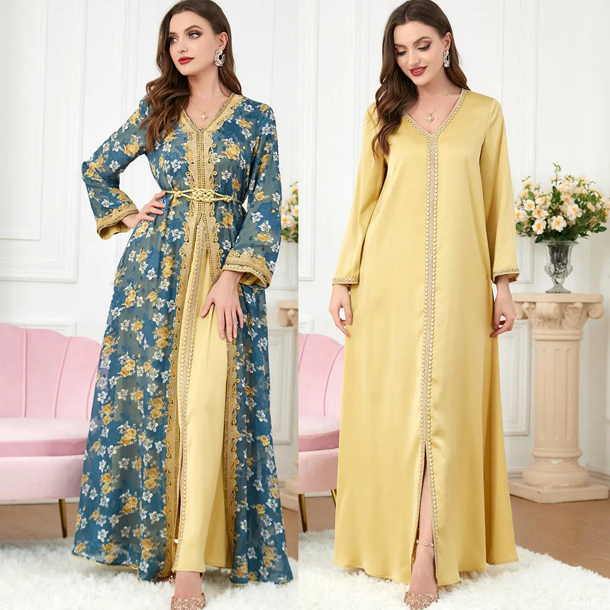 Women's Muslim Clothing Set Fashion Robe 
