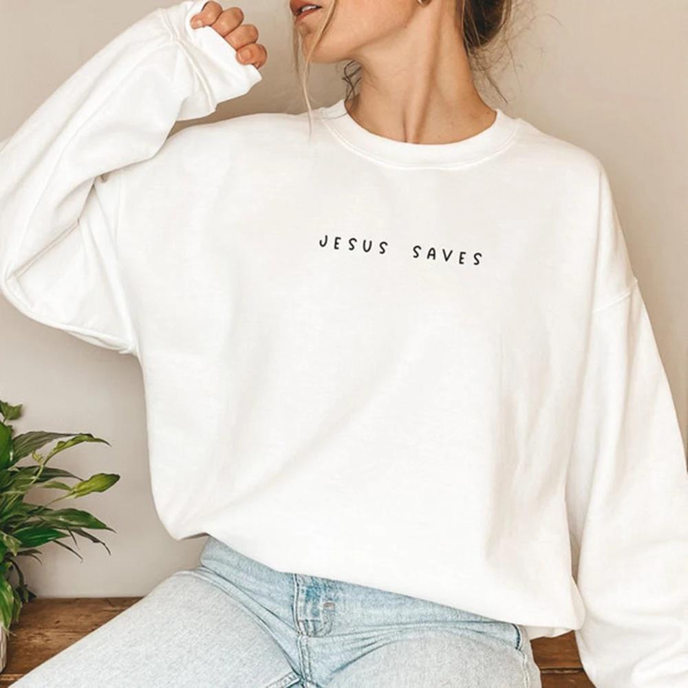 Jesus Save Christian Sweatshirt Faith Top