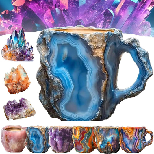 Crystal Coffee Mugs With Handles Elegant Fake Mineral Crystal Cup