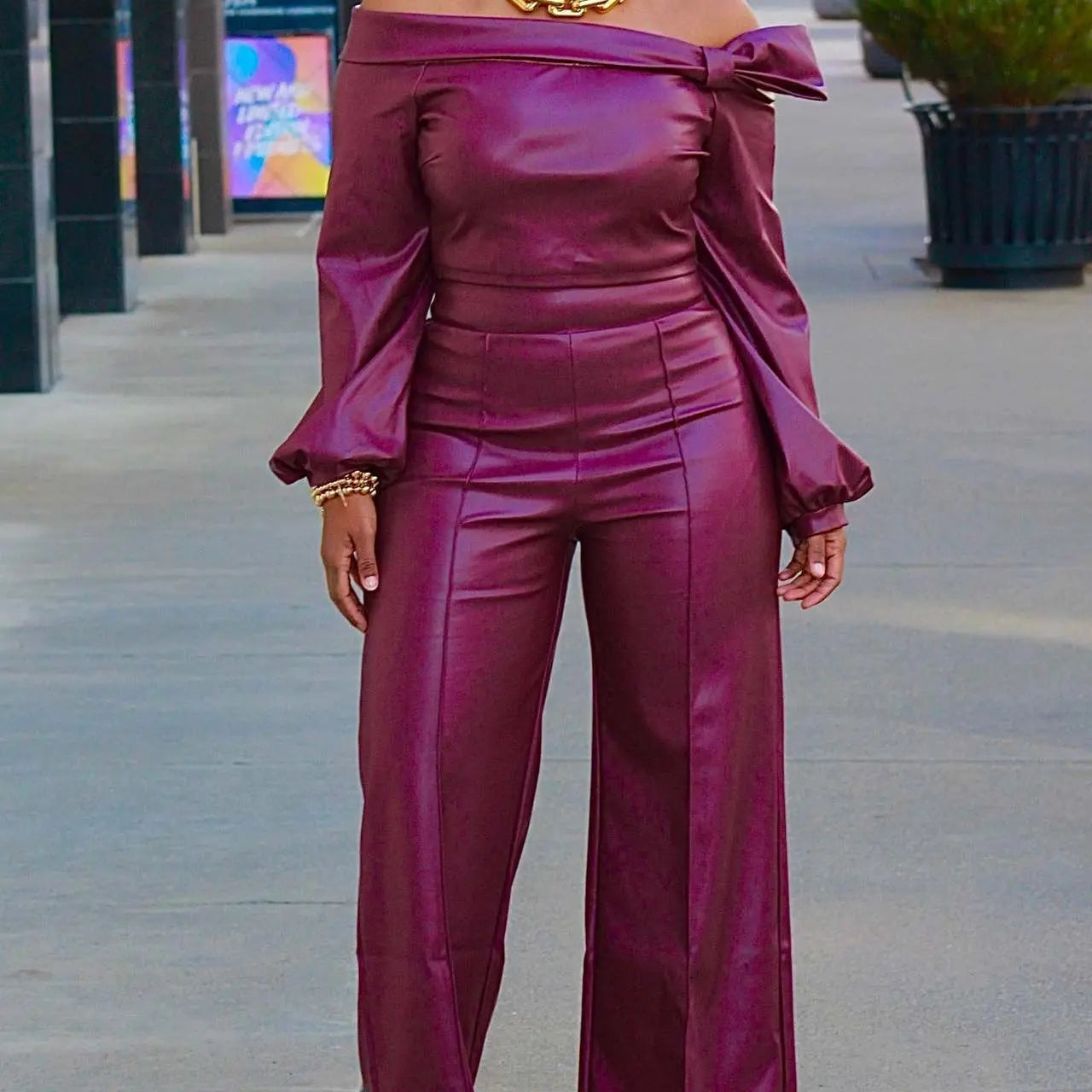 Personality Fashion Leather Suit Women 