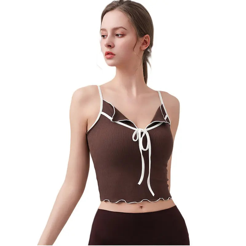 Sports Vest Women's Running Training With Chest Pad 