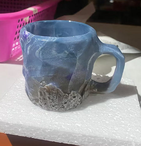 Crystal Coffee Mugs With Handles Elegant Fake Mineral Crystal Cup