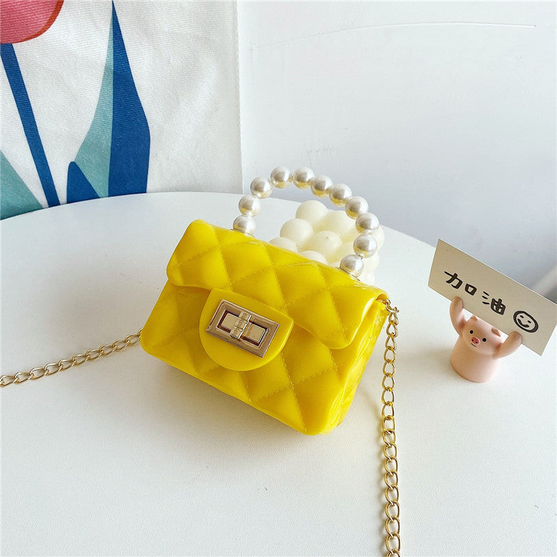 Summer New Pearl Hand Chain Small Square Bag