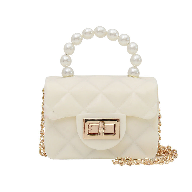 Summer New Pearl Hand Chain Small Square Bag