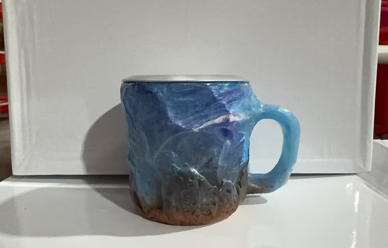 Crystal Coffee Mugs With Handles Elegant Fake Mineral Crystal Cup