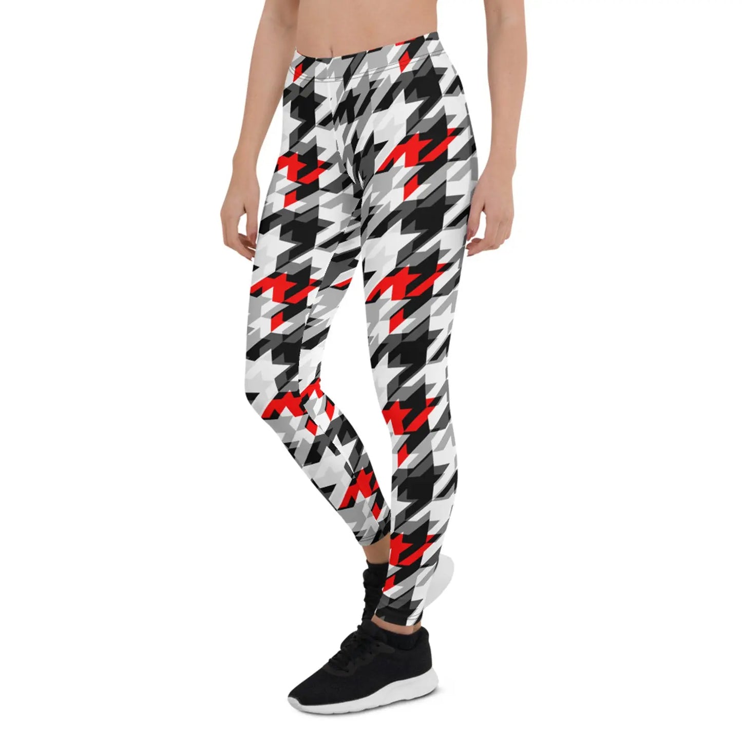 Womens Sports Houndstooth Leggings 