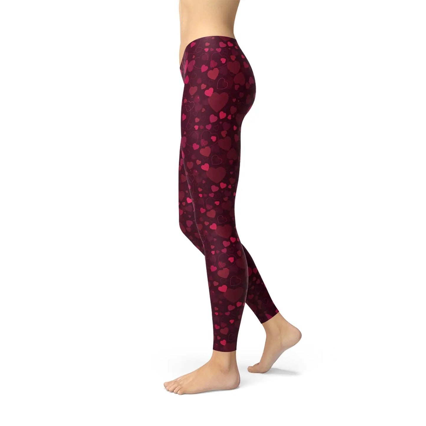 Hearts on Hearts Red Leggings 