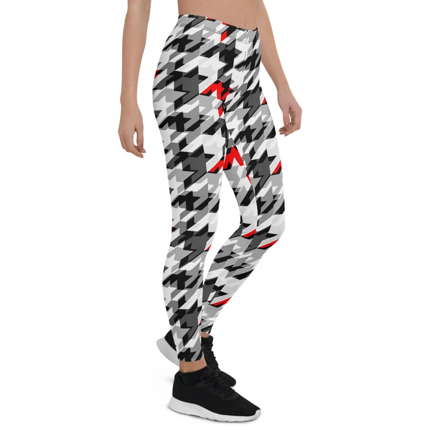 Womens Sports Houndstooth Leggings 