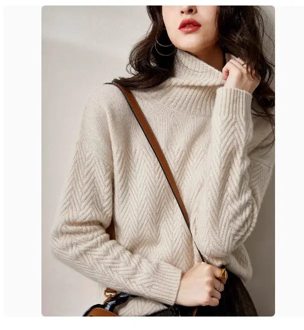 Women's Turtleneck Cashmere Sweater Thickened 