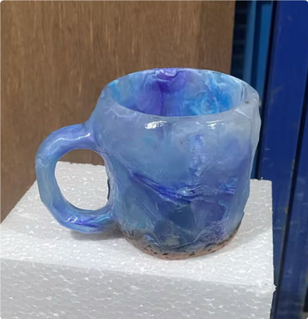 Crystal Coffee Mugs With Handles Elegant Fake Mineral Crystal Cup