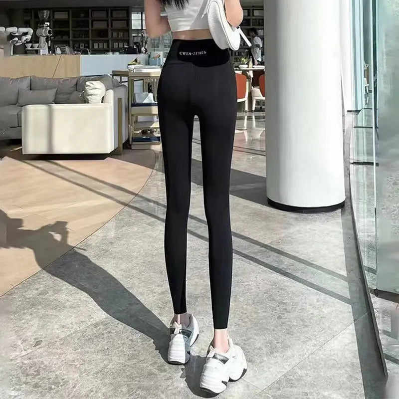 Fleece Thickened Leggings Winter -20 To 5 Shark Pants For Women High Waist Tight Skinny Tummy Control Buttocks Slimming Yoga Pants 