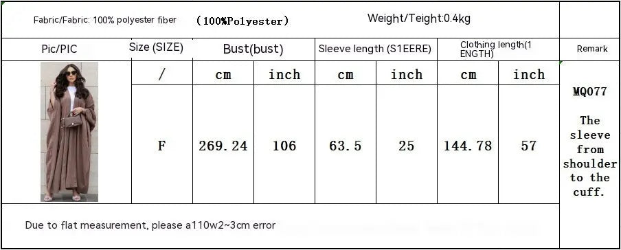 Muslim Women's Wear Modest Modern Fashion Turkish Striped Casual Plus Size Abaya Cardigan Robe 
