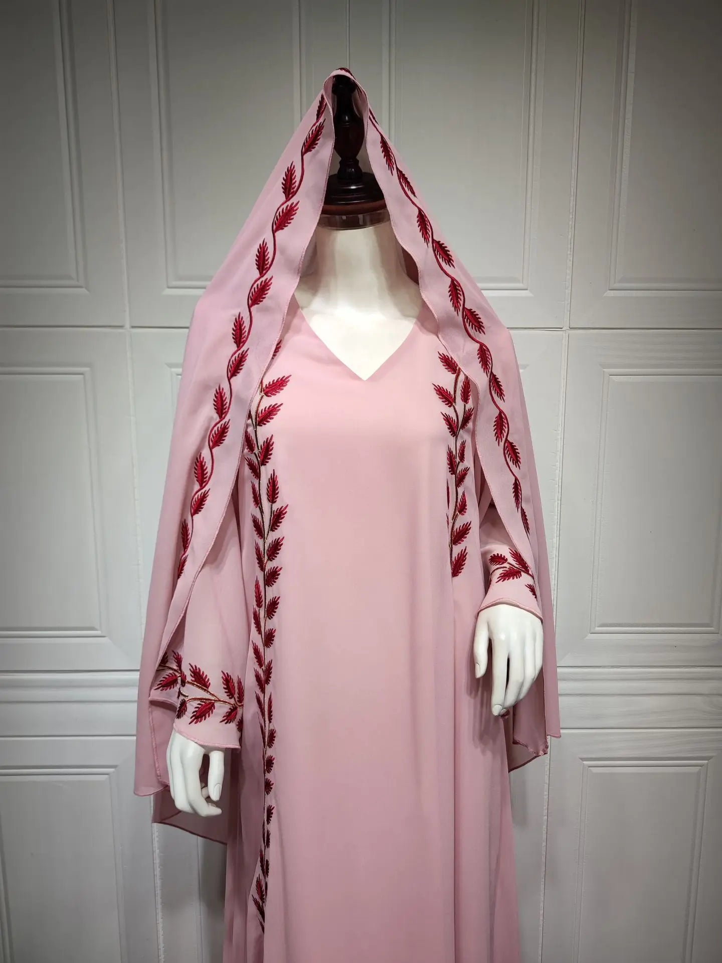 Women's Temperament Fashion Embroidery V-neck Dress 