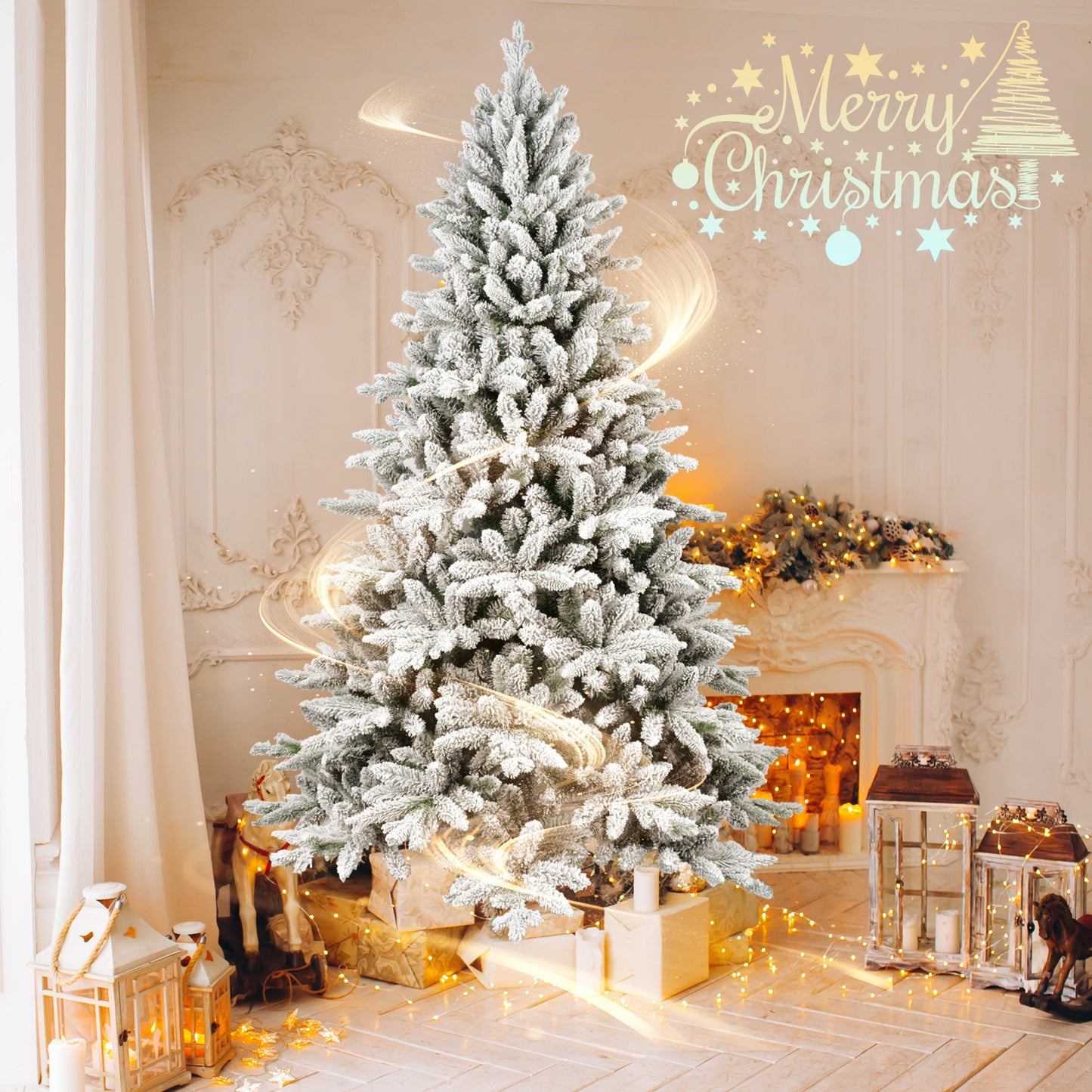 PVC Flocking Artificial Christmas Tree