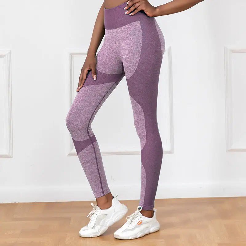 Striped Printed Yoga Pants High Waist Seamless Leggings Stretch Butt Lift Quick-drying Running Sports Fitness Pant Womens Clothing 