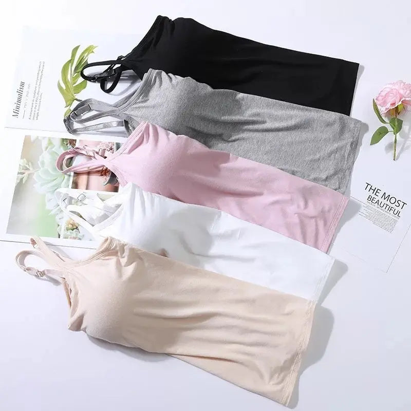 Modal Long Women's Sling Vest Inner Match Tube Top Home Wear Wear-free Bra Pieces 