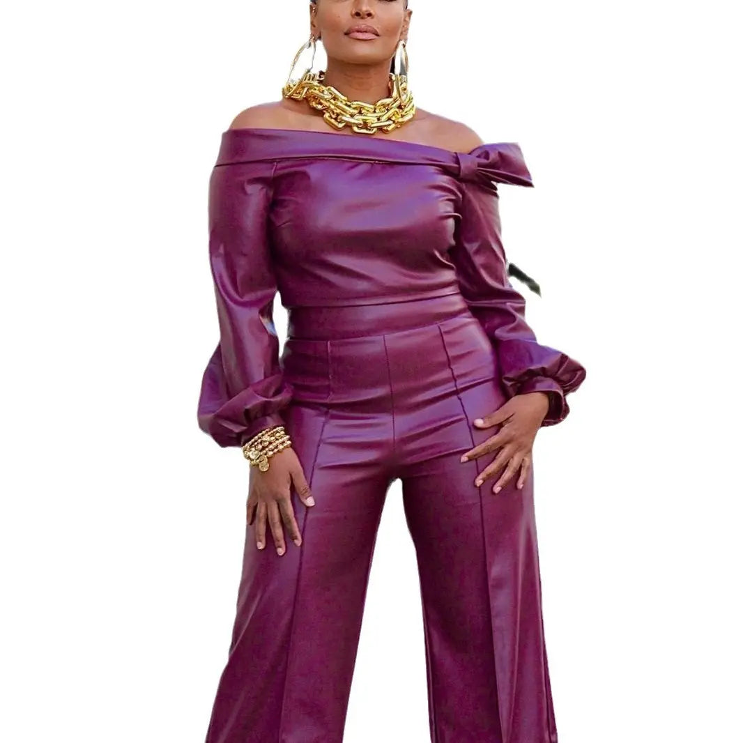 Personality Fashion Leather Suit Women 