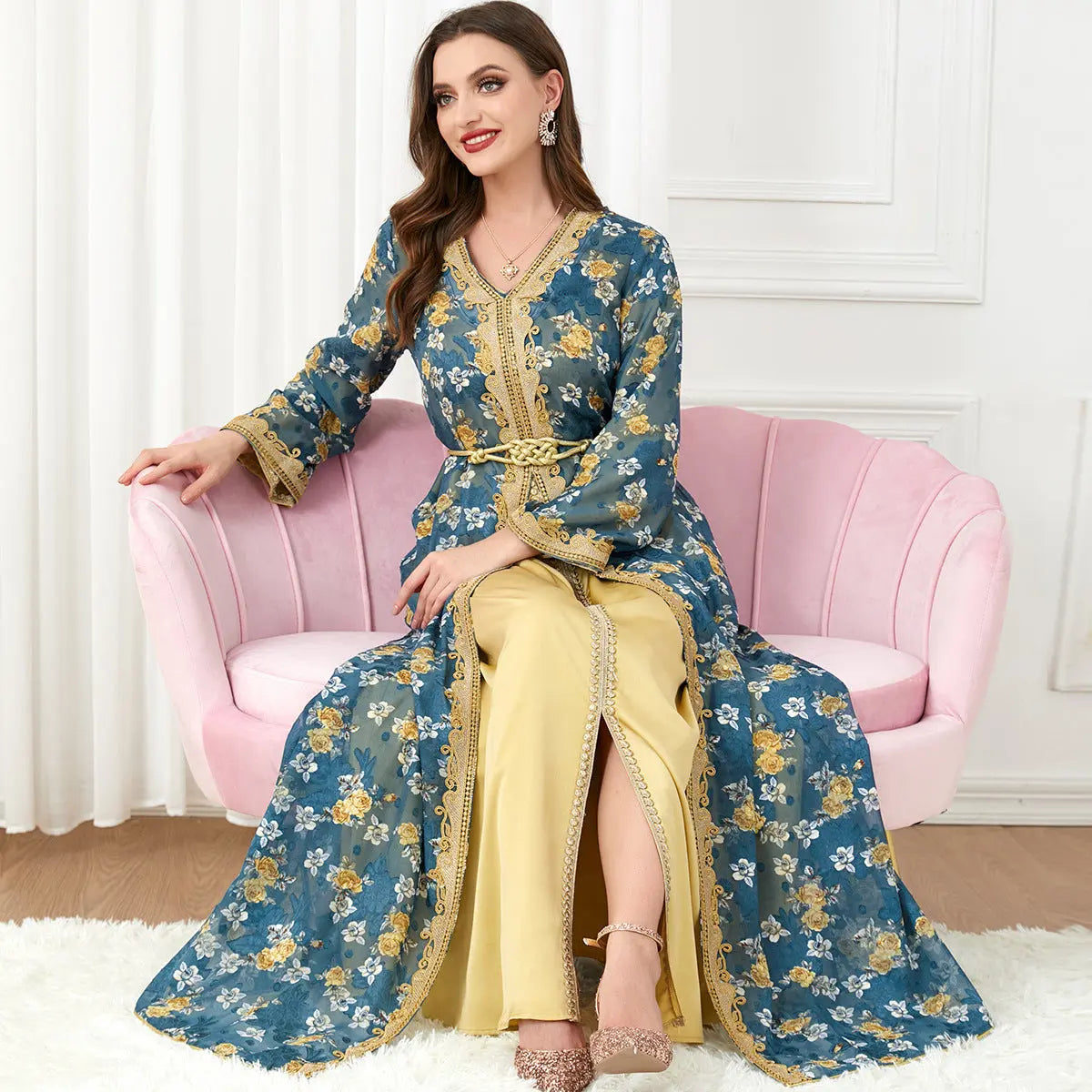 Women's Muslim Clothing Set Fashion Robe 