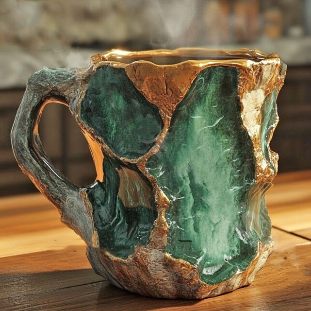 Crystal Coffee Mugs With Handles Elegant Fake Mineral Crystal Cup