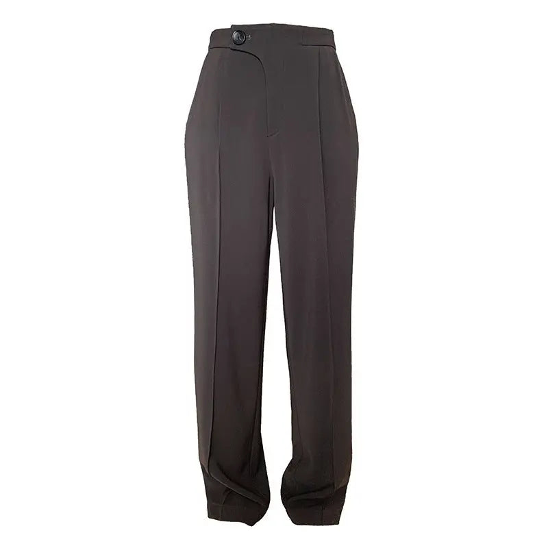 Women's High Waist Straight Loose Slim Pants 