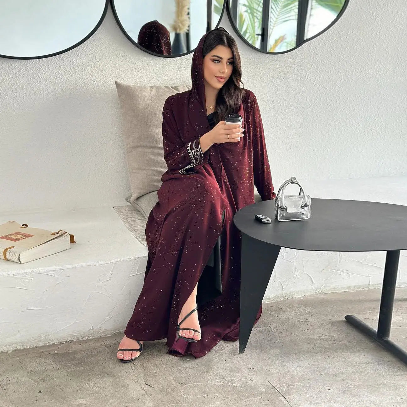 Muslim Modest Women's Arab Abaya Cardigan Robe 