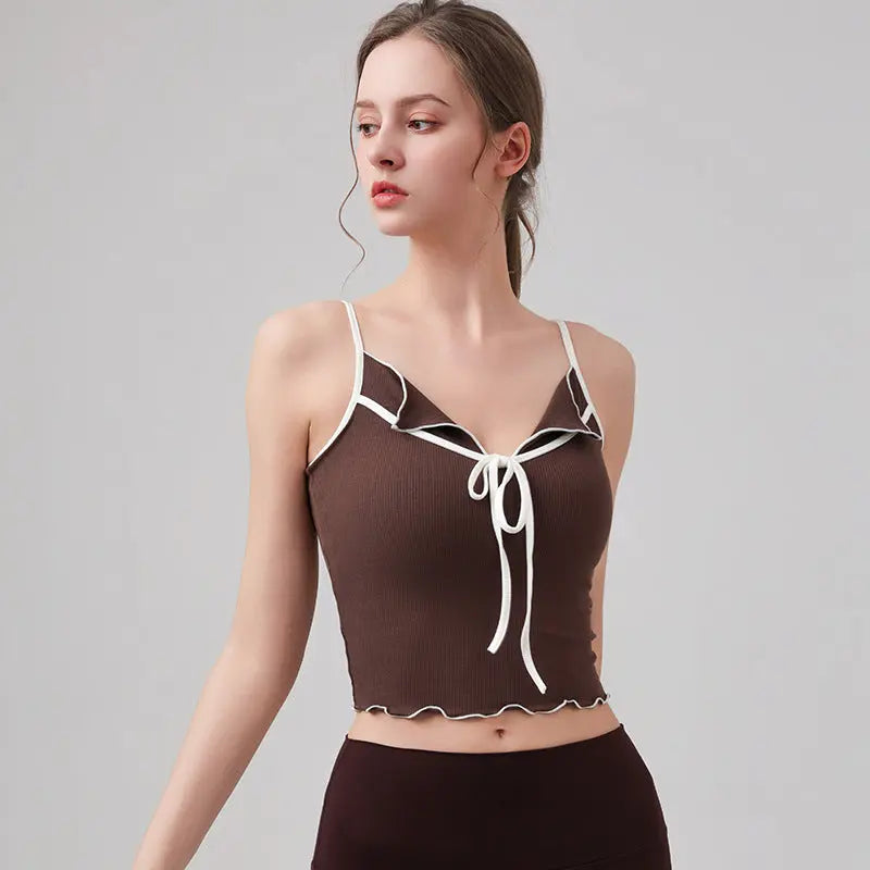 Sports Vest Women's Running Training With Chest Pad 