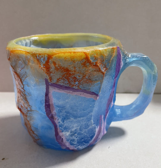 Crystal Coffee Mugs With Handles Elegant Fake Mineral Crystal Cup