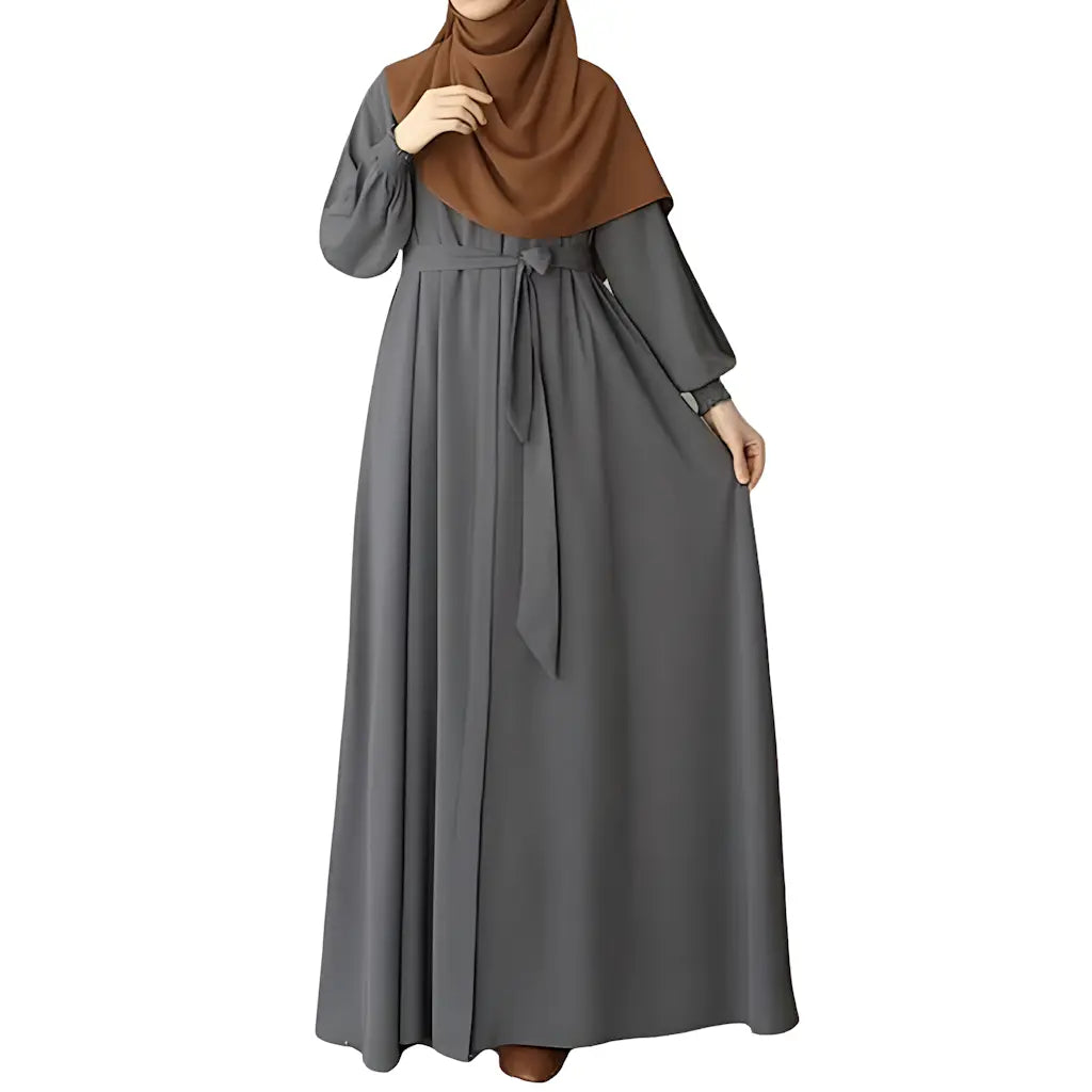 Women & Girl Front Open Zipper Abaya n Firdaus Fabric Size M Color 