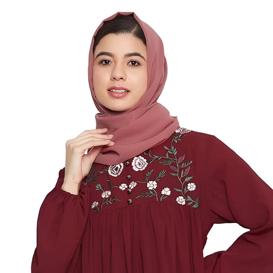 Women's & Girl's Hijab Georgette Scarf  Size 30X20X2 CM  Color Pink 