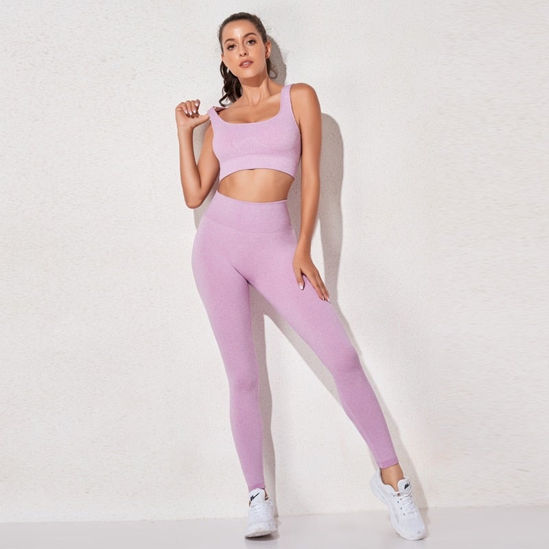 Women's sportswear High Waist Sports Bra+ Legging Gym Clothing