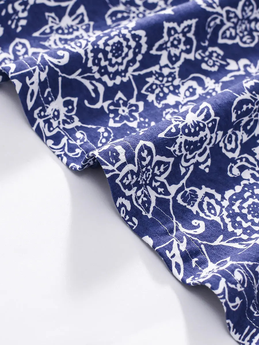 Summer Floral Dress for Girls, European and American Vintage Flowers 