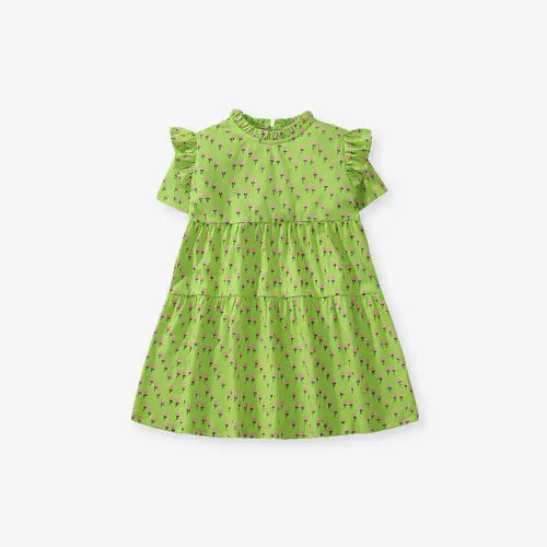 Summer Floral Dress for Girls, European and American Cute Flowers 